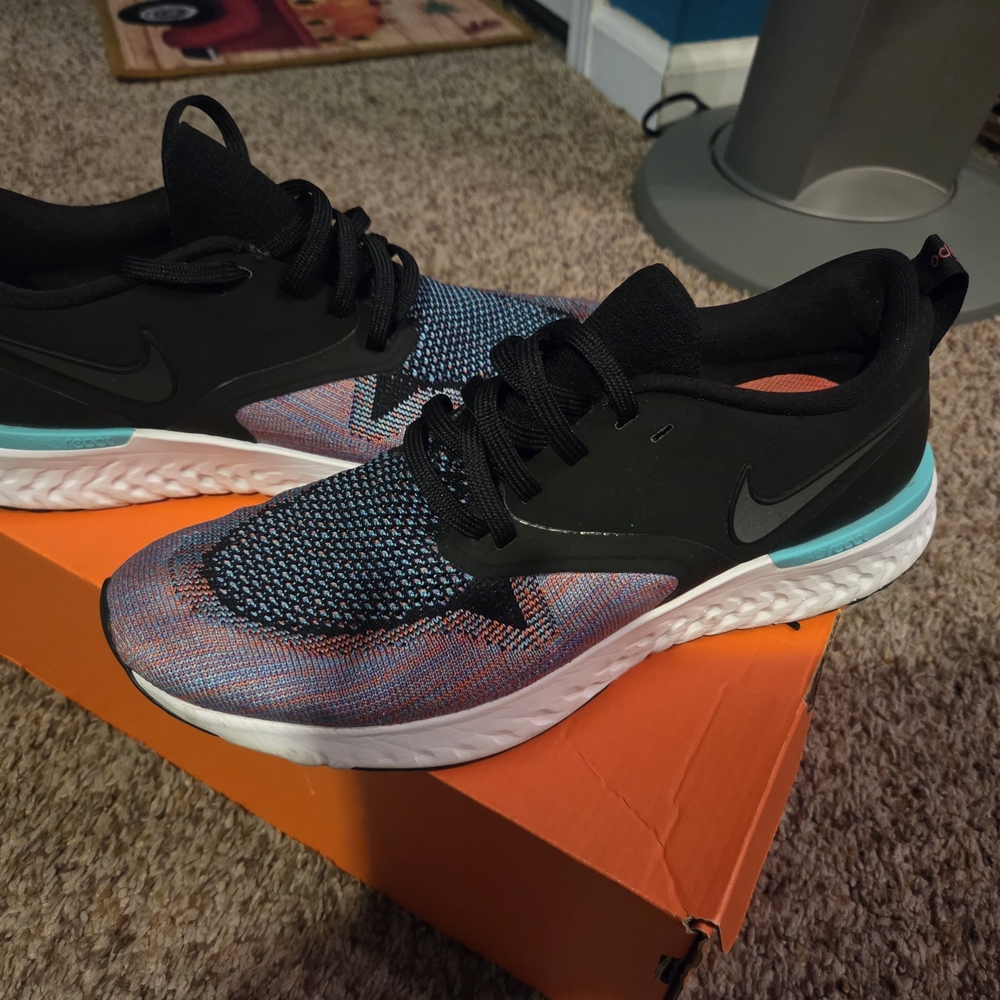 Nike Odyssey React 2 Flyknit Black and Jade